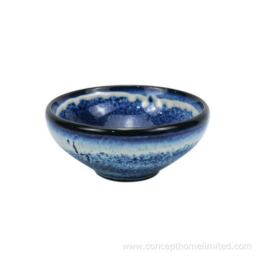 Reactive glazed stoneware dinner set - starry sky